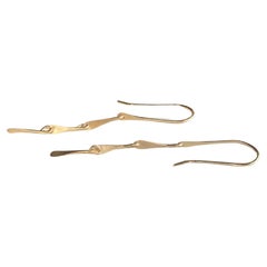 Delicate Recycled Gold Vermeil Tarsus earrings- Shorter length