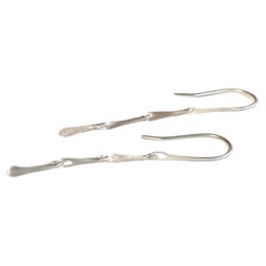 Delicate Recycled sterling silver Tarsus earrings- Shorter length