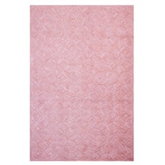 Delicato sfondo a rose con motivo geometrico Tappeto contemporaneo con ganci americani