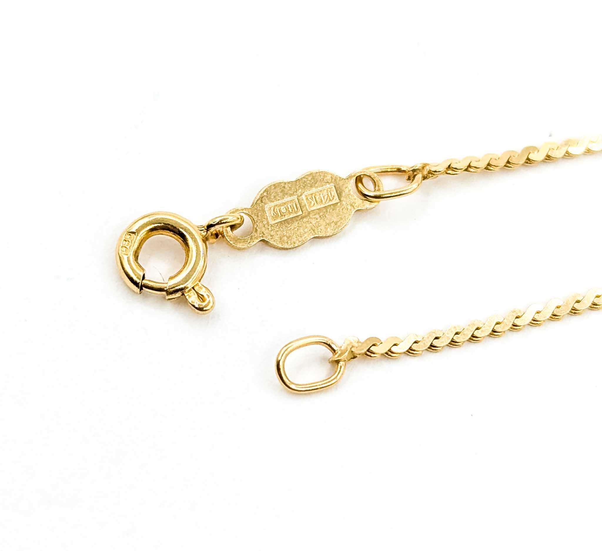 Delicate S-Link Bracelet in 14k Yellow Gold in vendita 2