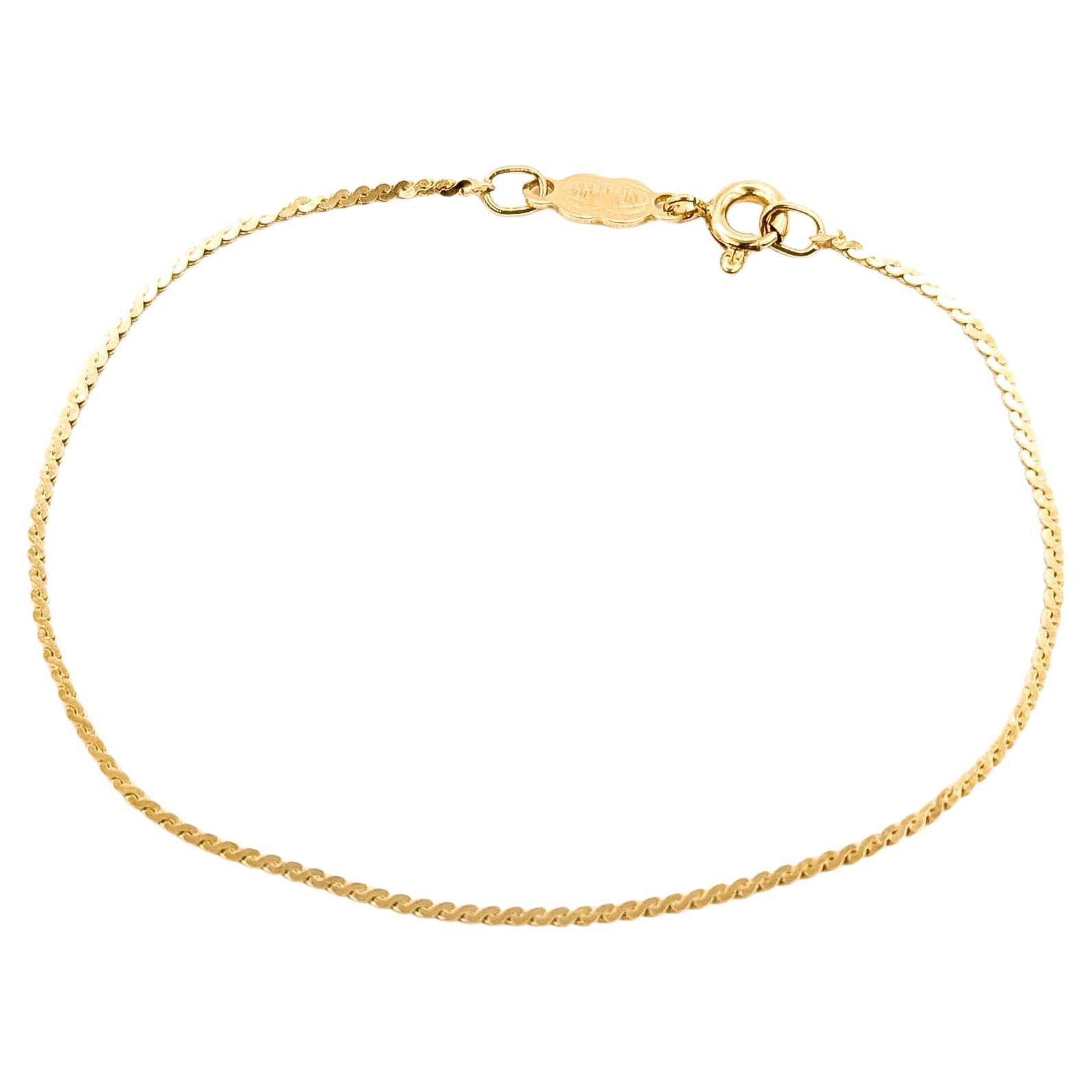 Delicate S-Link Bracelet in 14k Yellow Gold