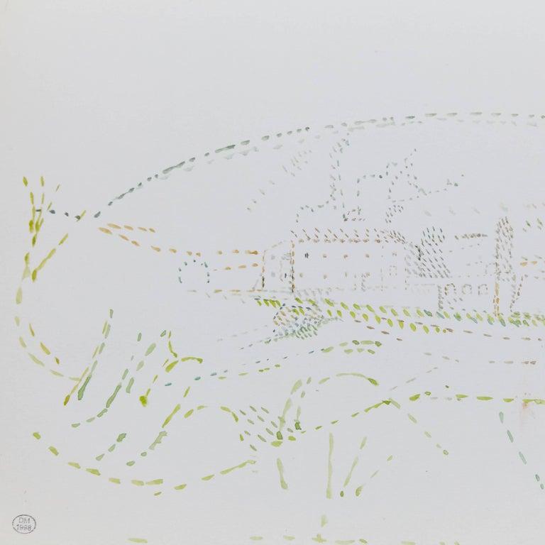 Pointillistische Komposition von Dora Maar.
Signiert in der unteren rechten Ecke.

Echtheitsstempel der Auktion, die 1998 in Paris stattfand.
20. Jahrhundert, undatiert.

In gutem Originalzustand, mit geringen alters- und gebrauchsbedingten