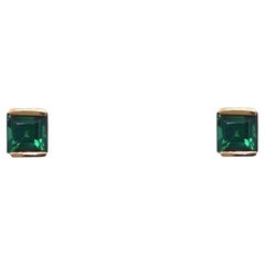 Delicate Tourmaline and 18k Yellow Gold Second Hole Children's Earring (B12493n)