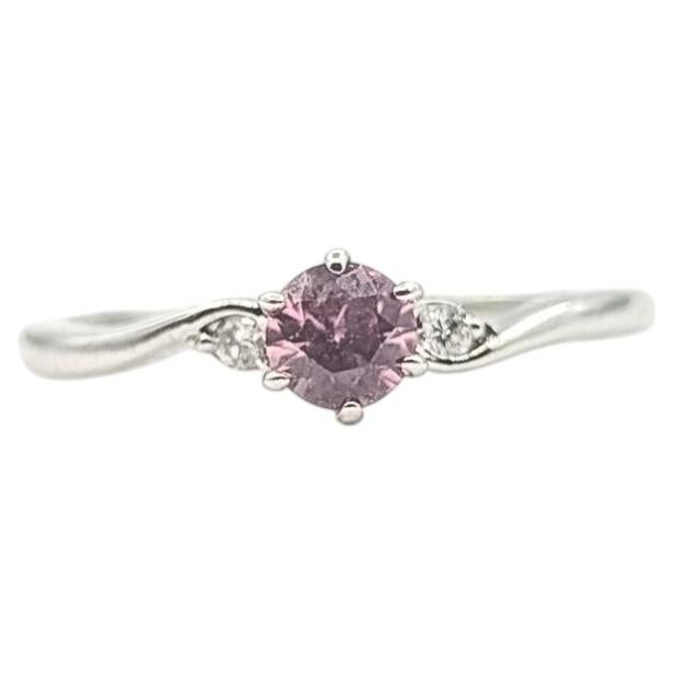 Delicate Tourmaline & Diamond Ring in Platinum For Sale