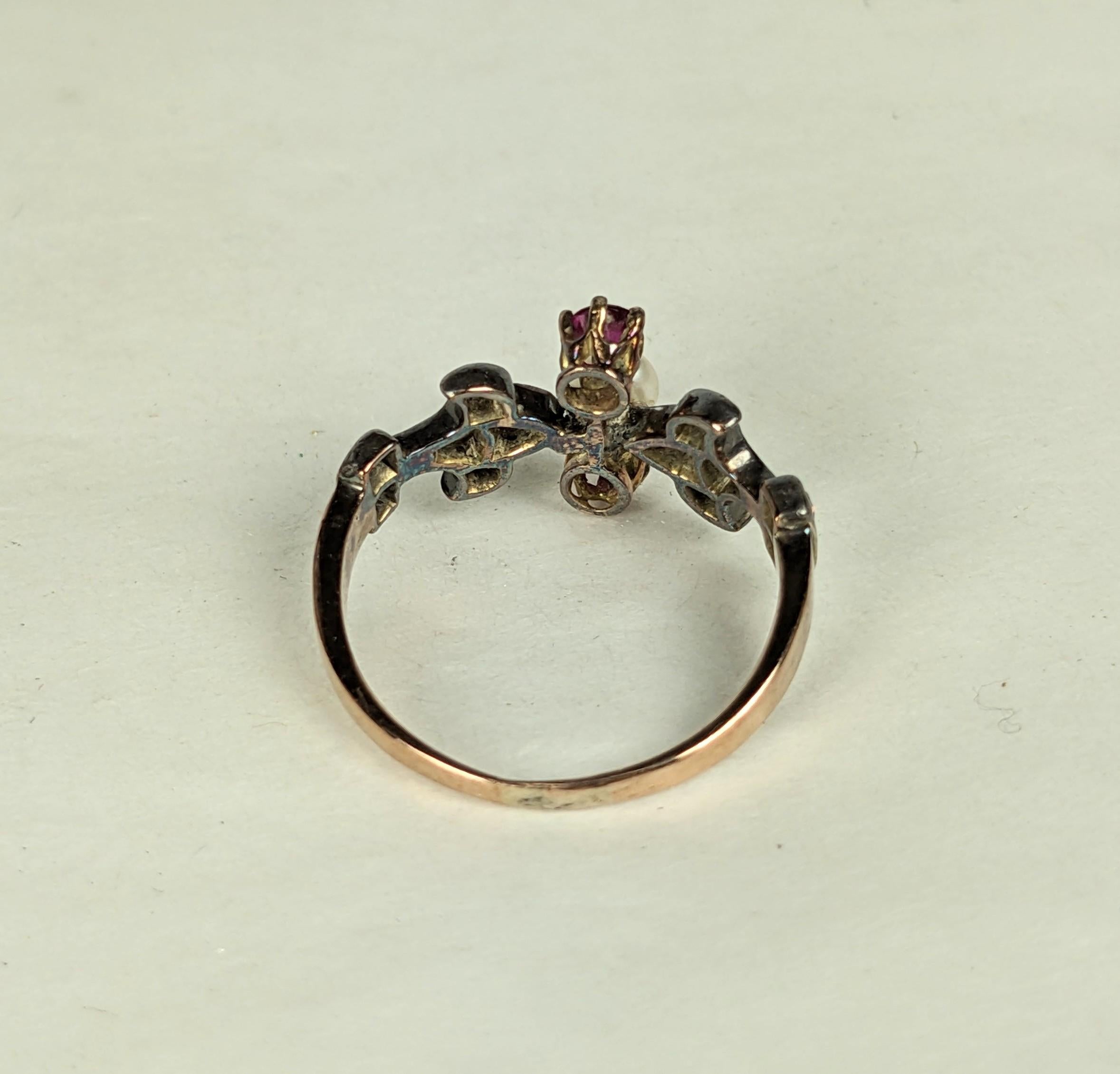 Delicate Victorian Fleur de Lis Ring For Sale 3