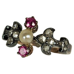Delicato anello vittoriano Fleur de Lis
