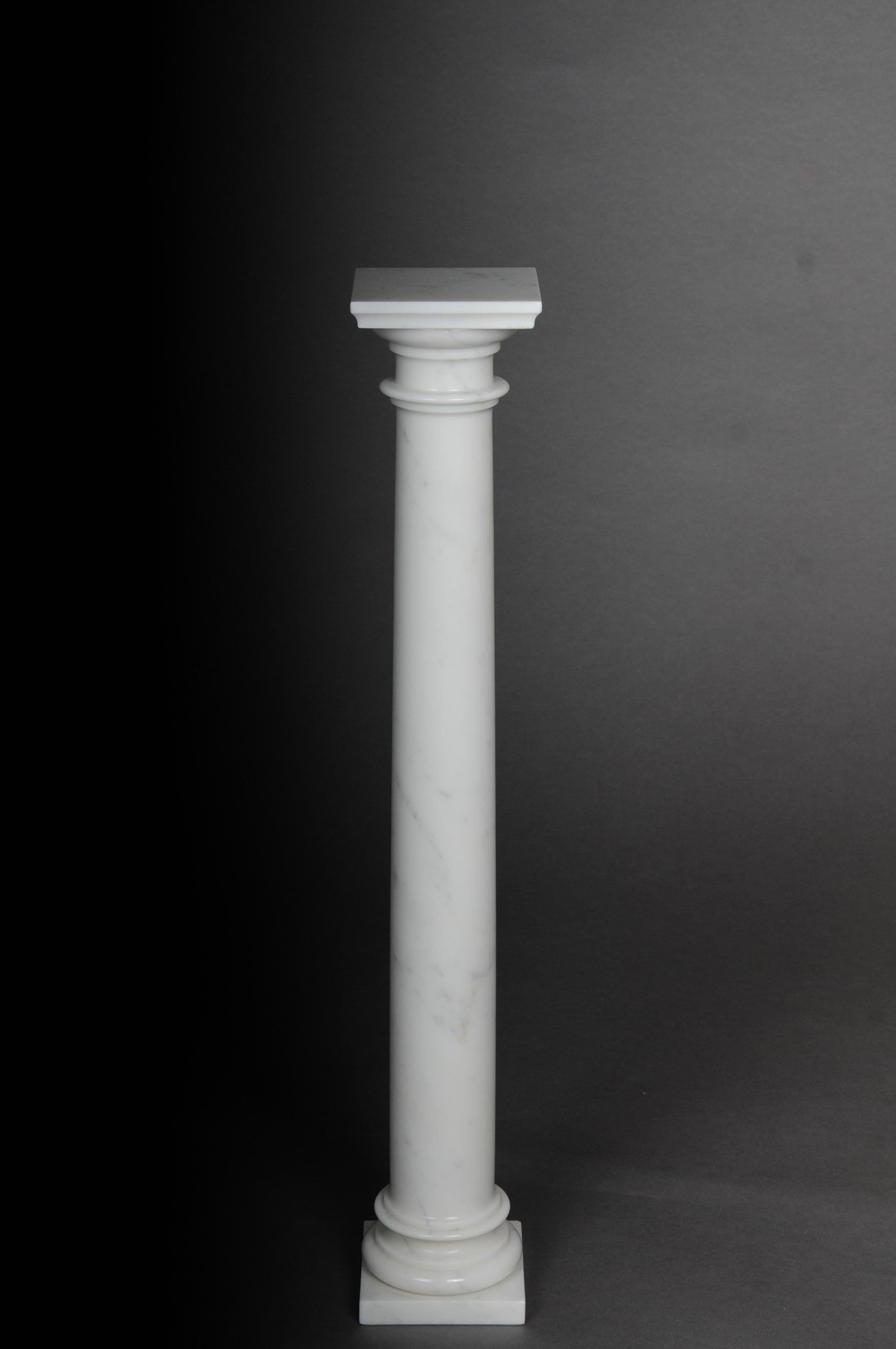 Flowers Table Pillar Antique-White-White Marble Imitation column Faux Marble Pillar 