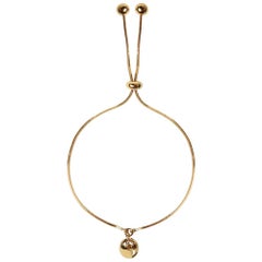 Delicate World Charm Chain adjustable bracelet in yellow gold plating 
