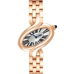Delices de Cartier Small 18k Rose Gold Ladies Watch W8100003 Box Papers