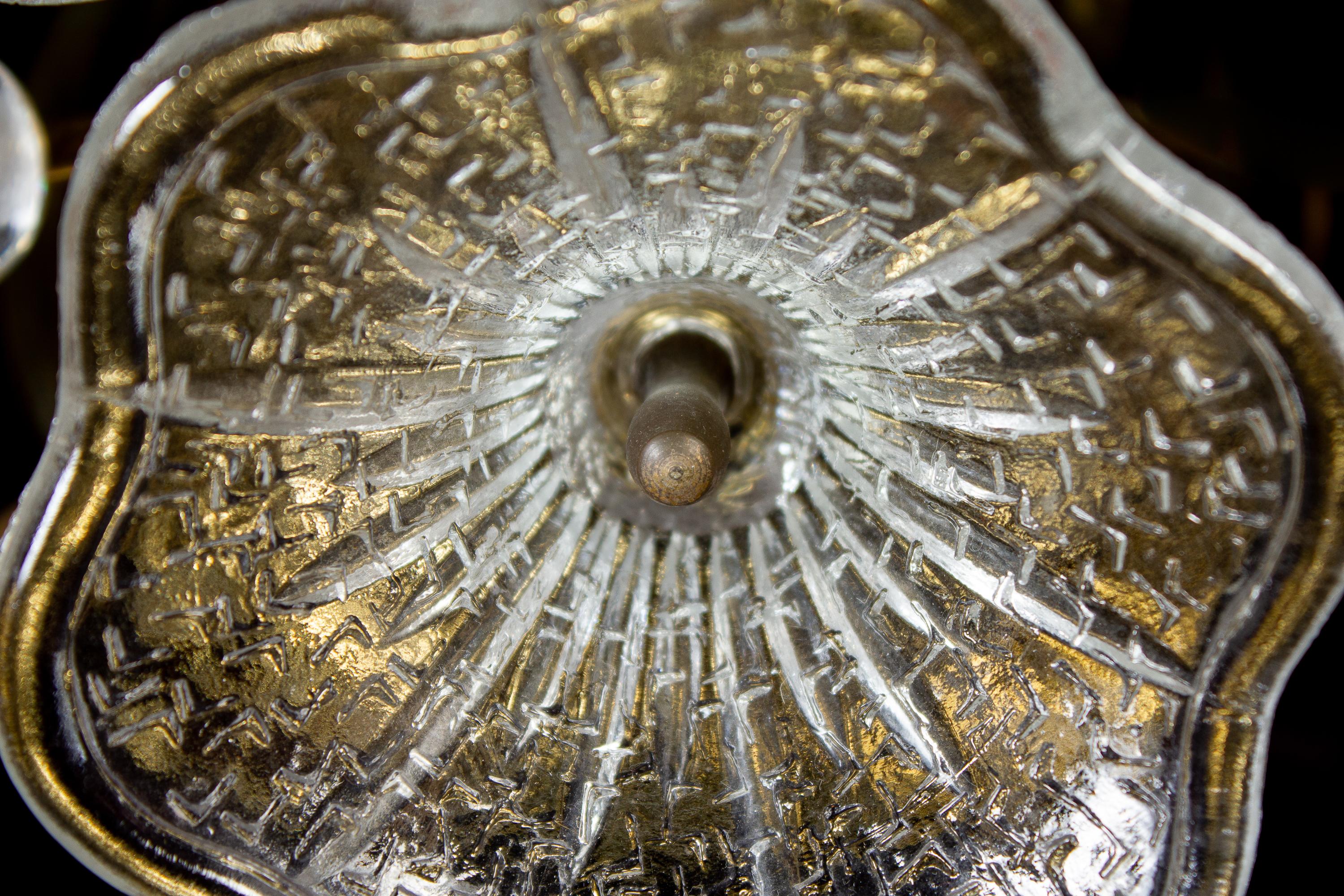 Amazing  Murano Glass Flower Flush Mount, Italy, 1960s For Sale 5