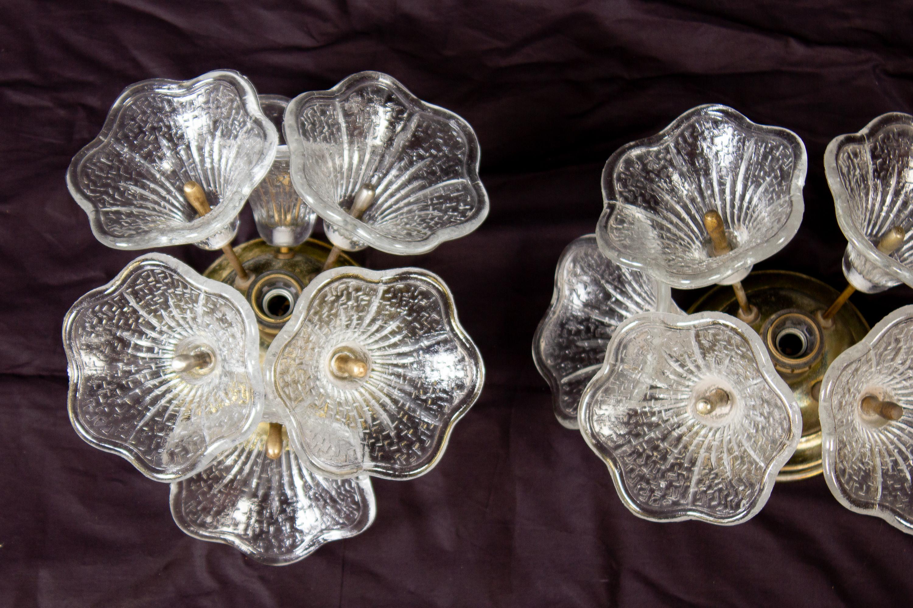 Delicious Murano Glass Flower Flushmount, Italy, 1960s 7