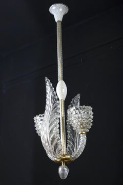Köstliche Murano-Glas-Hängeleuchte oder -Laterne von Ercole Barovier, 1930