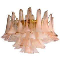  Delicious Pink and White Murano Petals Chandelier