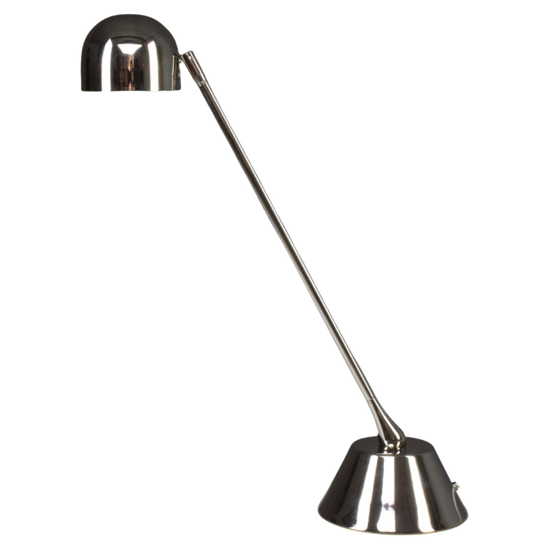 De.Light T1 Nickeled Brass Desk Lamp, Flow 2 Collection