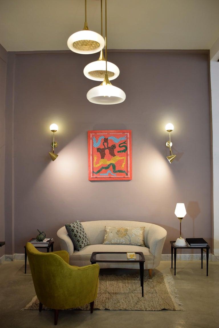 De.Light W2 Contemporary Brass Articulating Double Wall Light, Flow 2 Collection For Sale 2