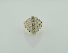 Ravissante bague en or jaune 18 carats avec diamants