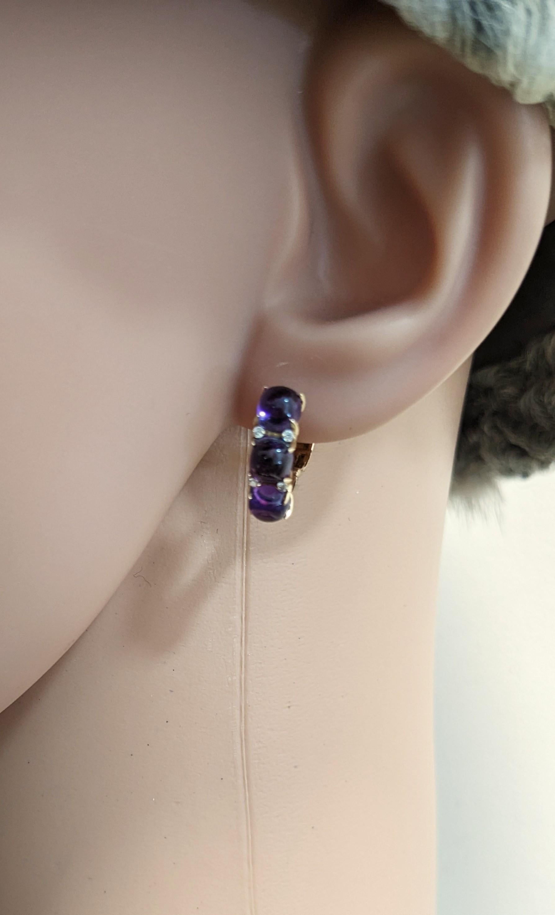 Brilliant Cut Delightful 18K Rose Gold Earrings with Diamonds and Amethysts For Sale
