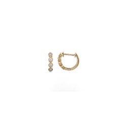 Delightful 18K Rose Gold Earrings with Diamonds and Moonstones