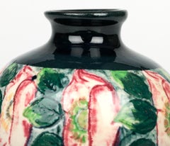 Delightful Art Deco Miniature Poppy Painted Art Pottery Vase