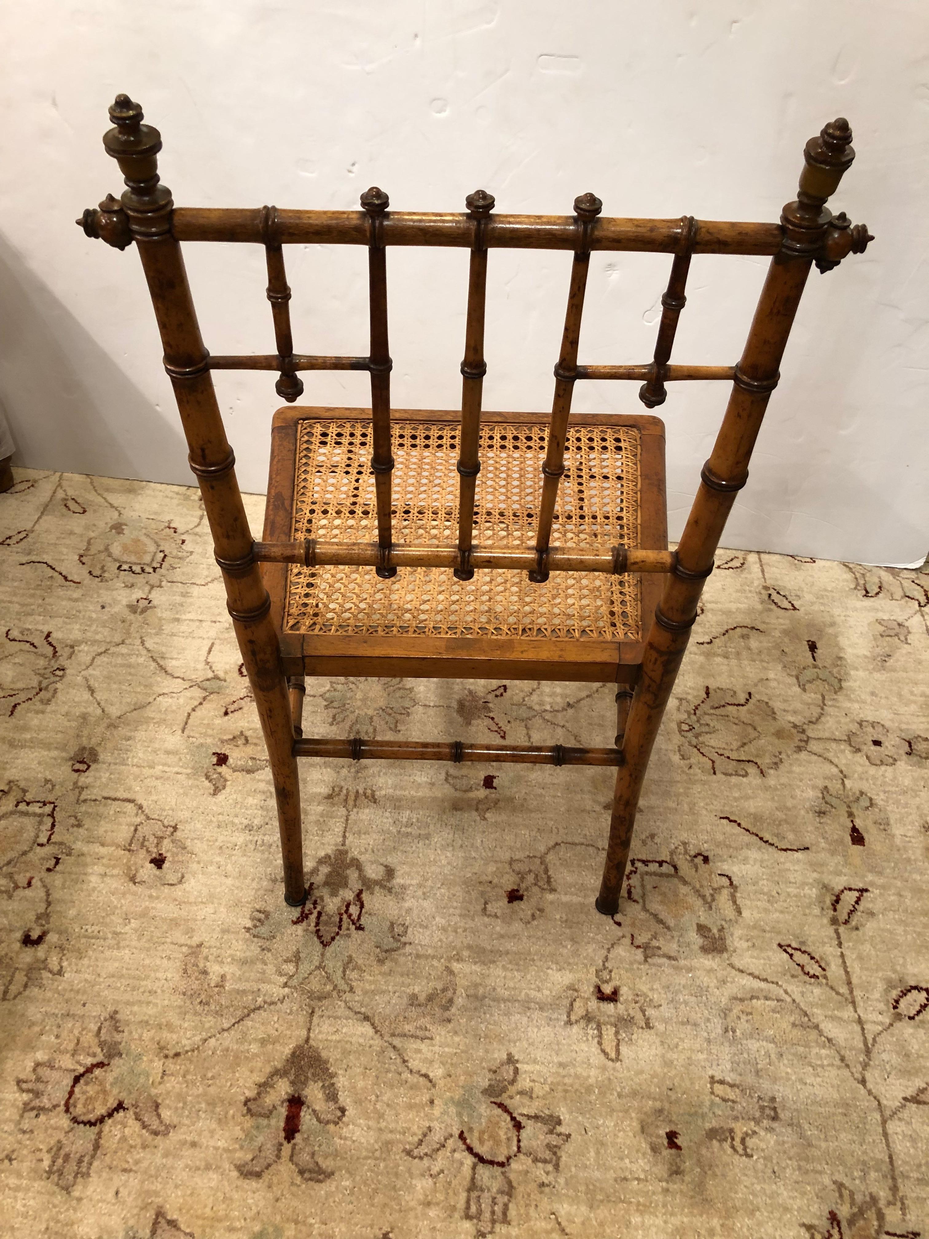 Delightful Bamboo & Grasscloth Vintage Writing Desk and Matching Chair 8