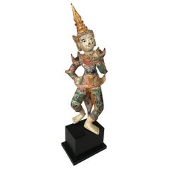 Delightful Burmese Dancing Figure Scultpure