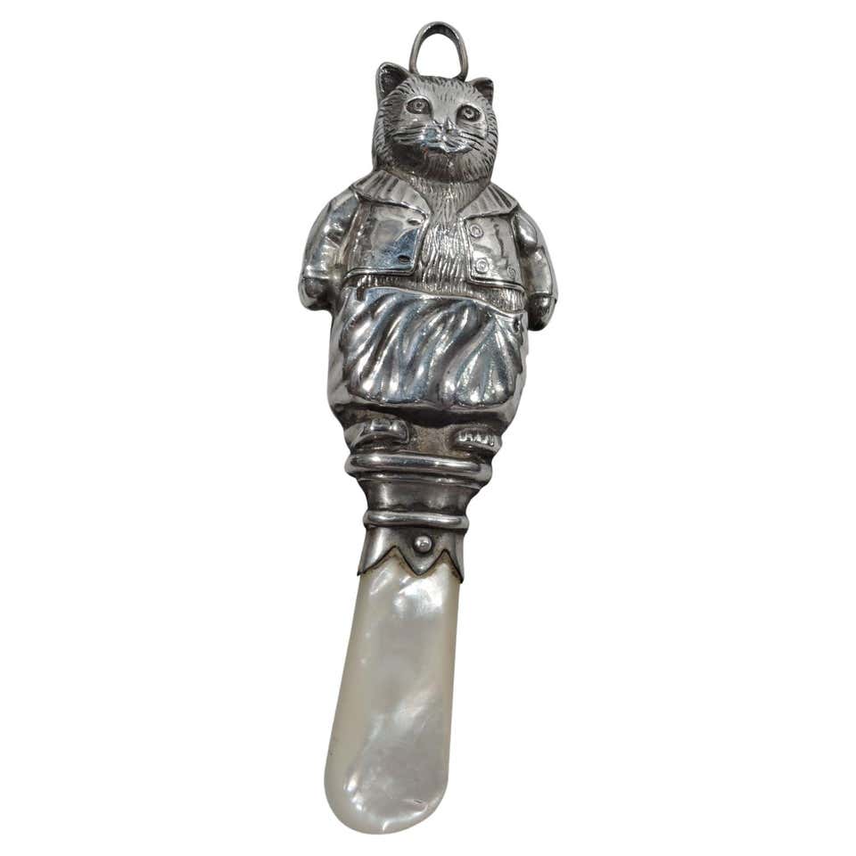 Antique Sterling Silver Rattle, 1900 at 1stDibs | antique rattle