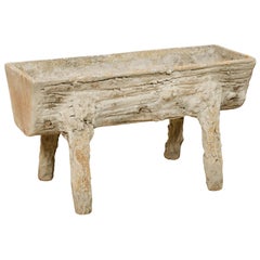 Delightful French Faux Bois Raised Planter from the Mid-20th Century