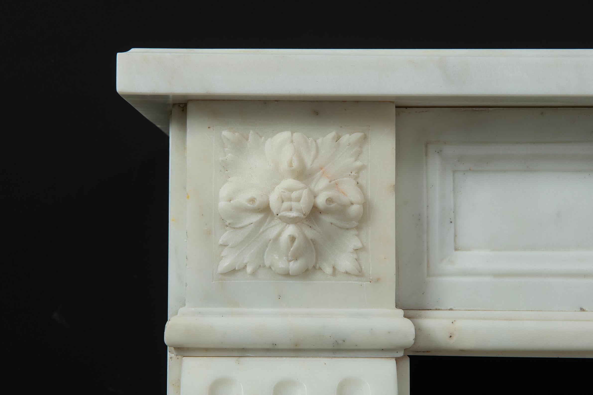 Delightful French Louis XVI Style Fireplace Mantel For Sale 12