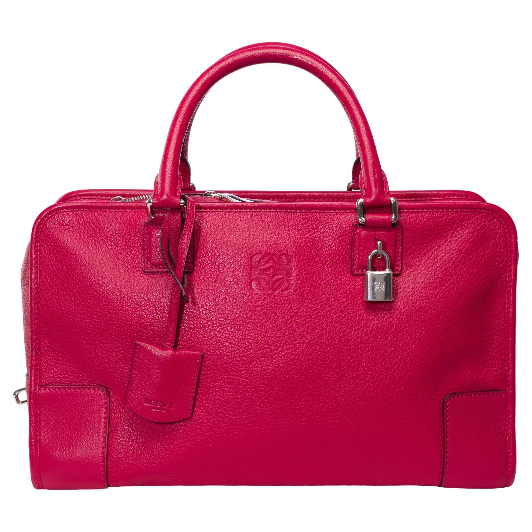 Delightful Loewe Amazona 36 (GM) handbag in red leather, SHW For Sale