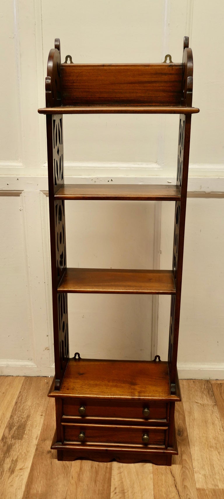 Delightful Long Wall Hanging Shelf with Drawers Beneath at 1stDibs