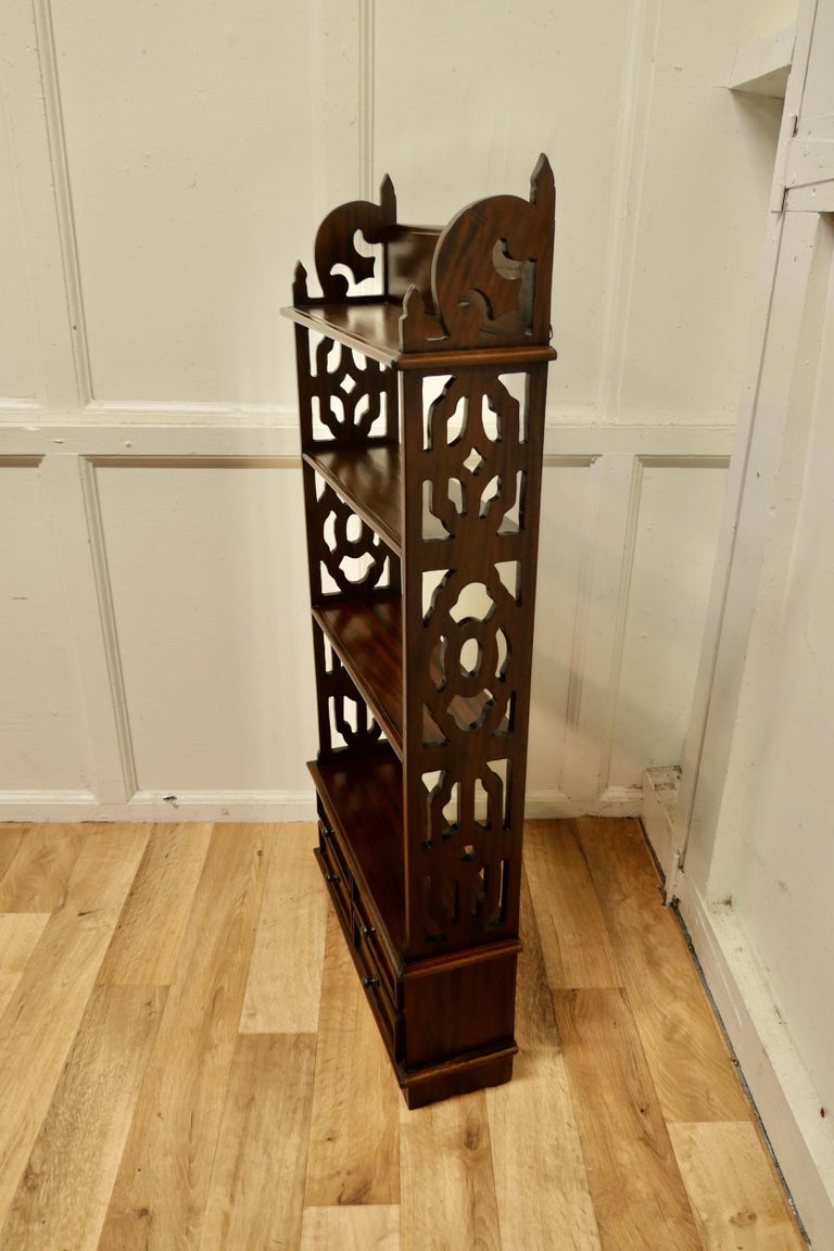 Delightful Long Wall Hanging Shelf with Drawers Beneath For Sale at 1stDibs