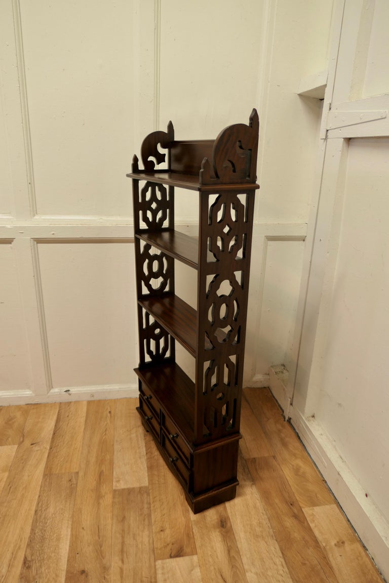 Delightful Long Wall Hanging Shelf with Drawers Beneath For Sale at 1stDibs