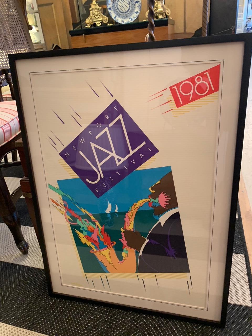 Delightful Newport Jazz Festival Limited Edition Poster In Good Condition For Sale In Hopewell, NJ