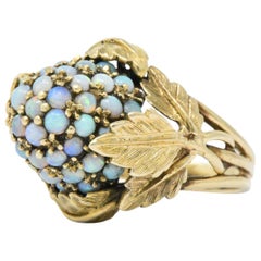 Delightful Opal and 14 Karat Gold Ring, circa 1970s