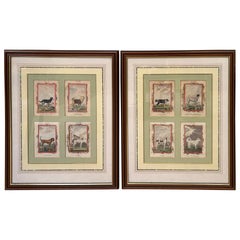 Delightful Pair of Beautifully Framed 18th Century Dog Engravings