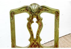 Delightful Pair Of Hand-Painted Antique Florentine Chairs