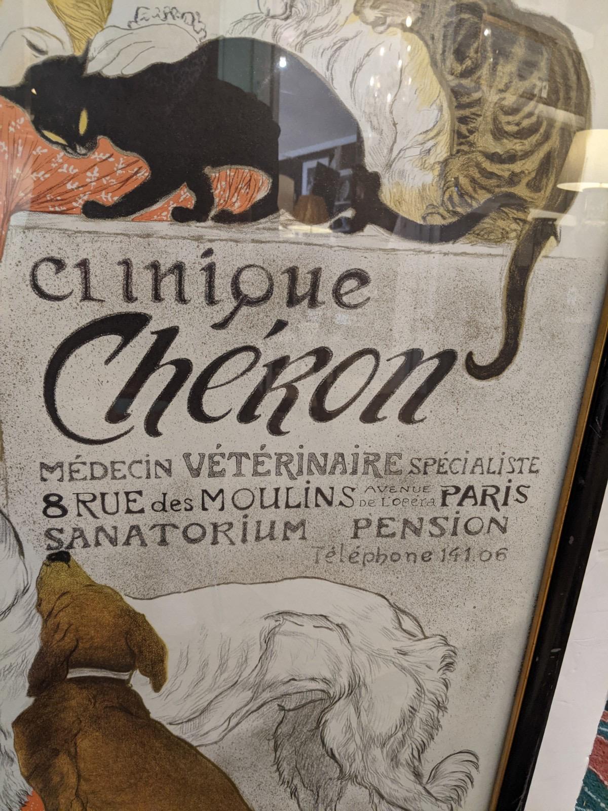 Delightful Vintage Framed French Poster In Good Condition In Hopewell, NJ