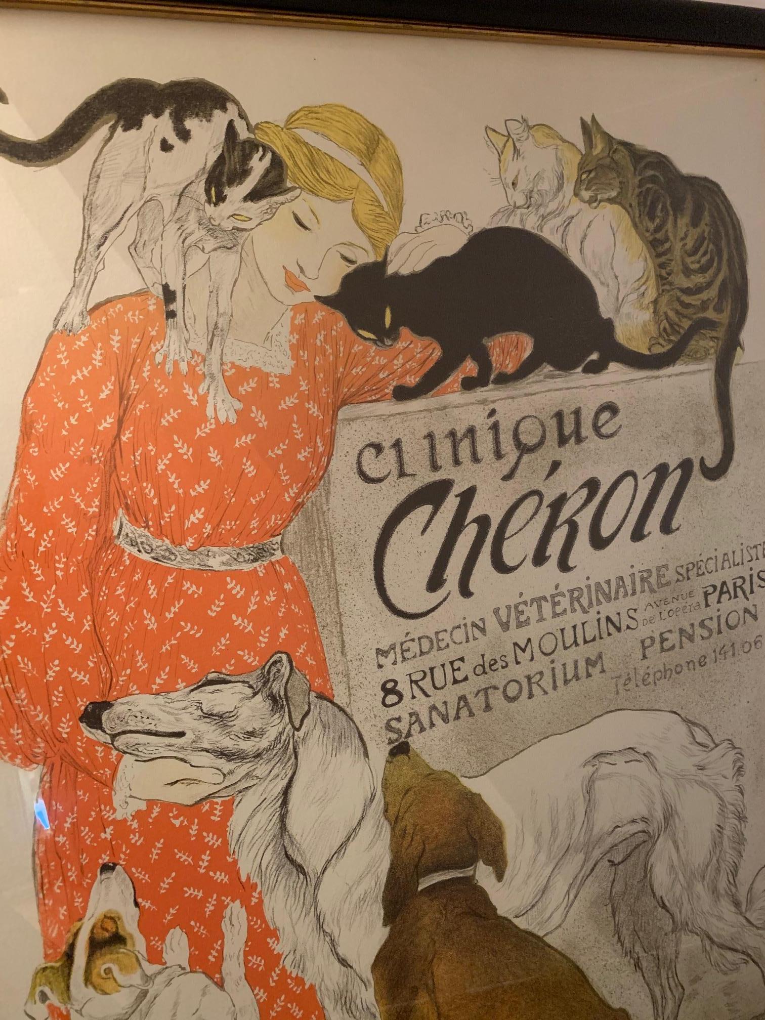 Delightful Vintage Framed French Poster 1