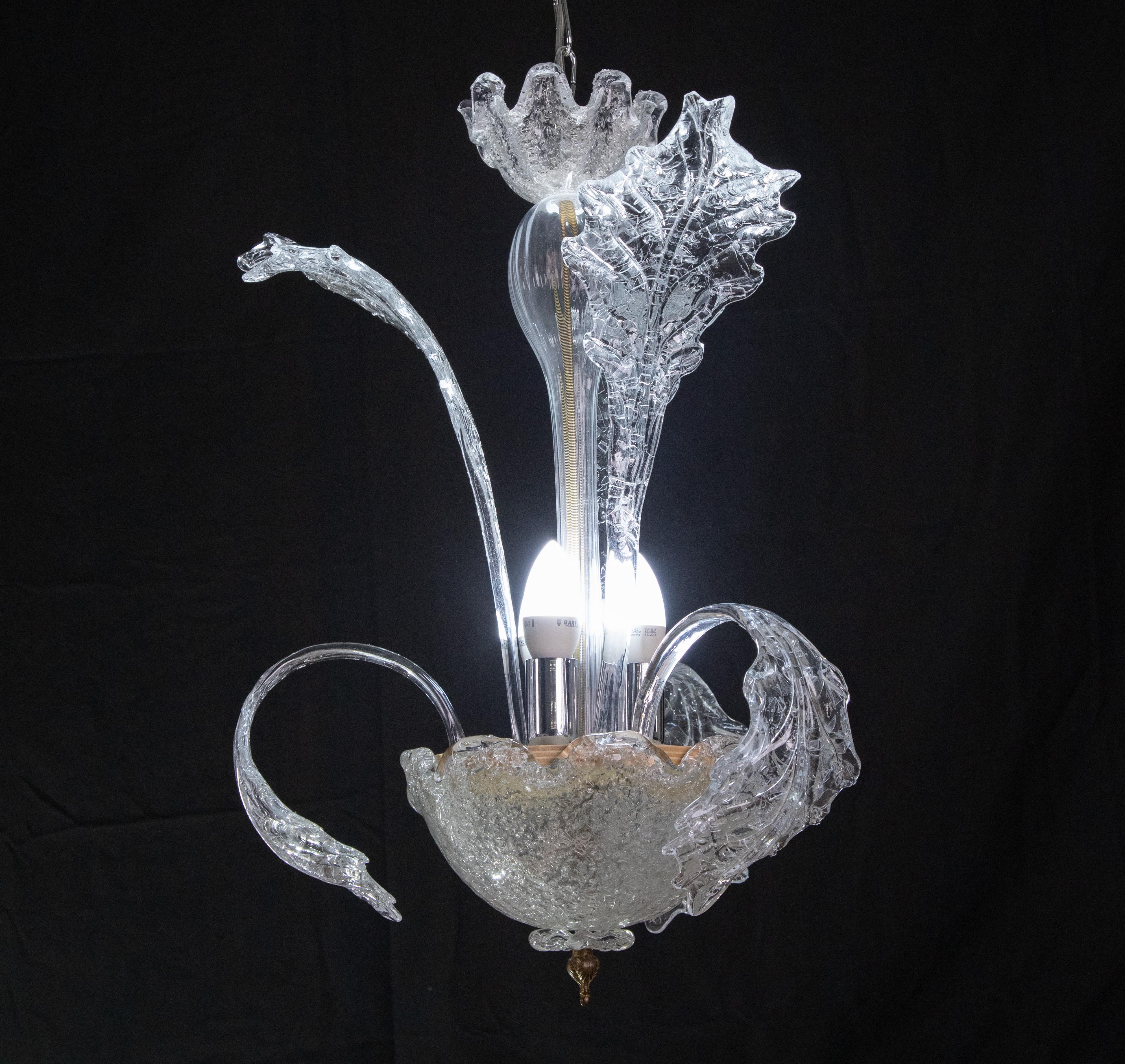 Murano Glass Delightful Vintage Murano Chandelier, 1970s For Sale