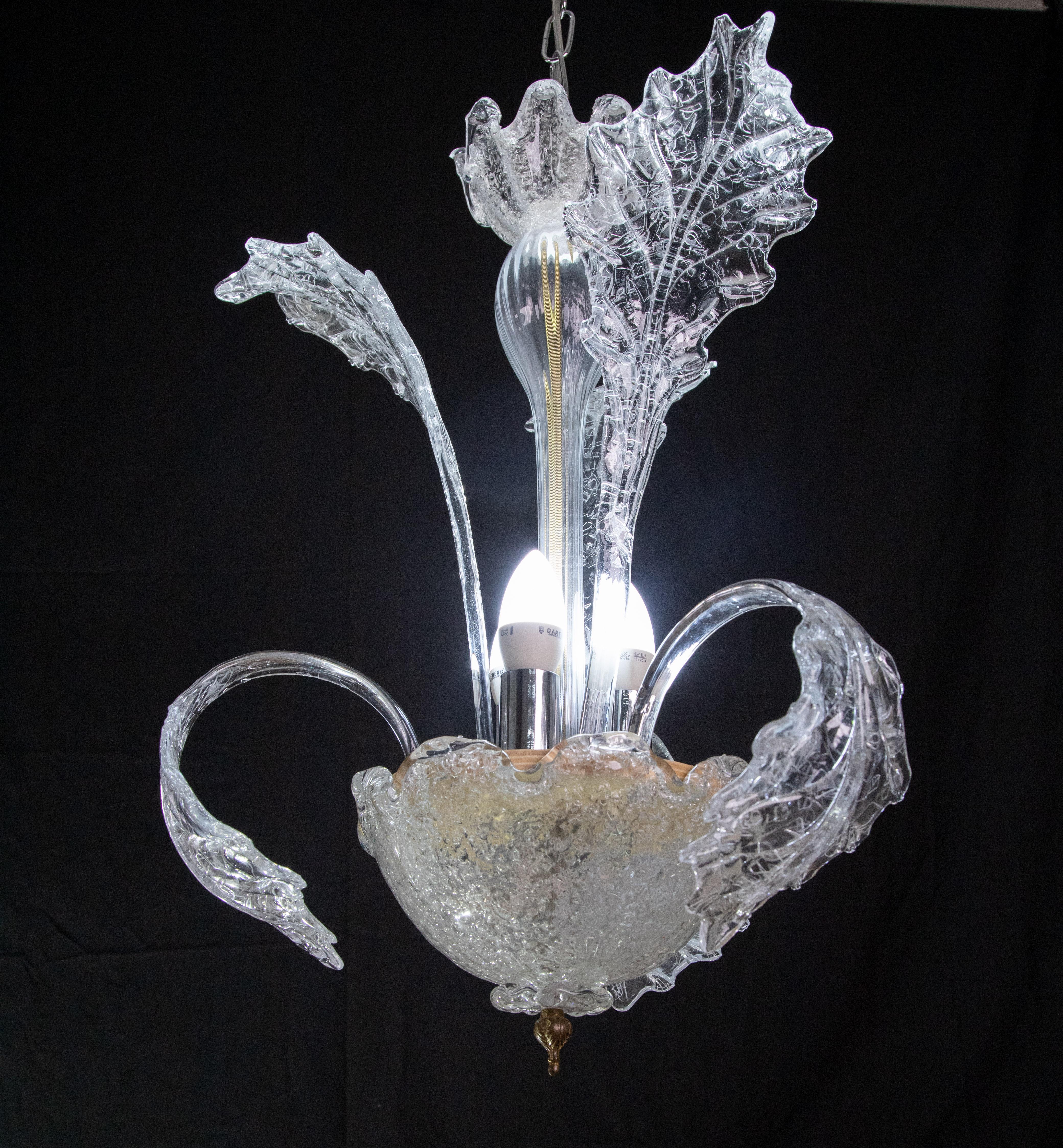 Delightful Vintage Murano Chandelier, 1970s For Sale 2