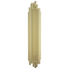 Brubeck Extra Large Wall Light in Brass with Pipe Details