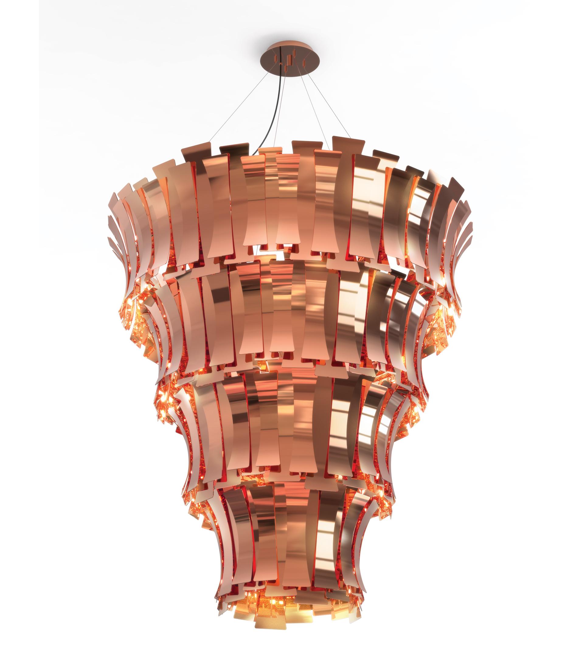 Etta is a large chandelier inspired by one of the best jazz singers of all times. Being the sophisticated lighting design it is, it boasts a nostalgic and feminine vibe, making it the right choice for every luxurious interior design. Each one of its