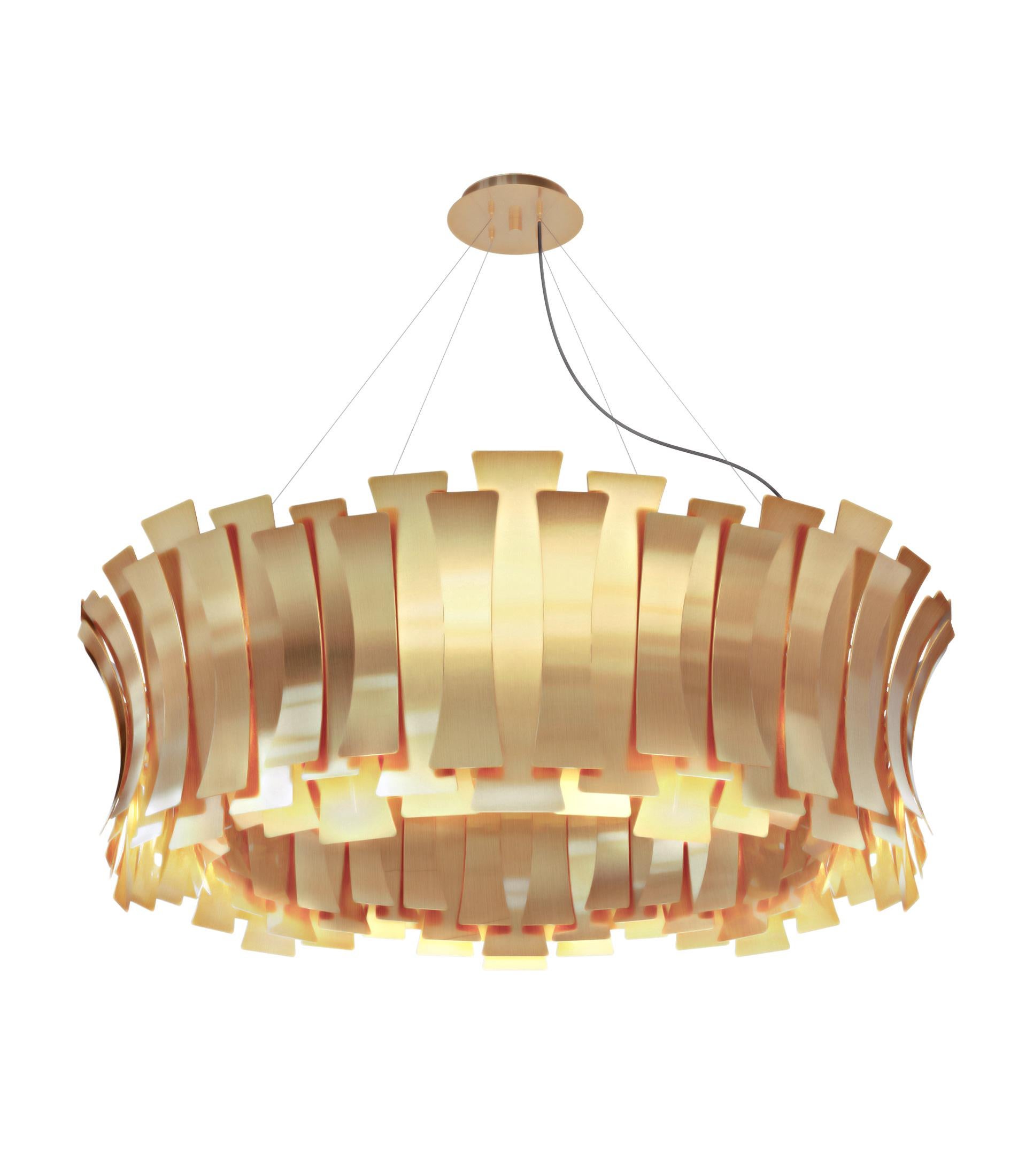 Inspired by the feminine glow cast by one of the greatest jazz singers of all times, Delightfull has created Etta round chandelier. It is a sophisticated and very functional chandelier lighting design suited for the most luxurious settings you can