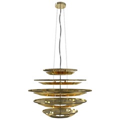 Hendrix Five-Tier Chandelier in Brass