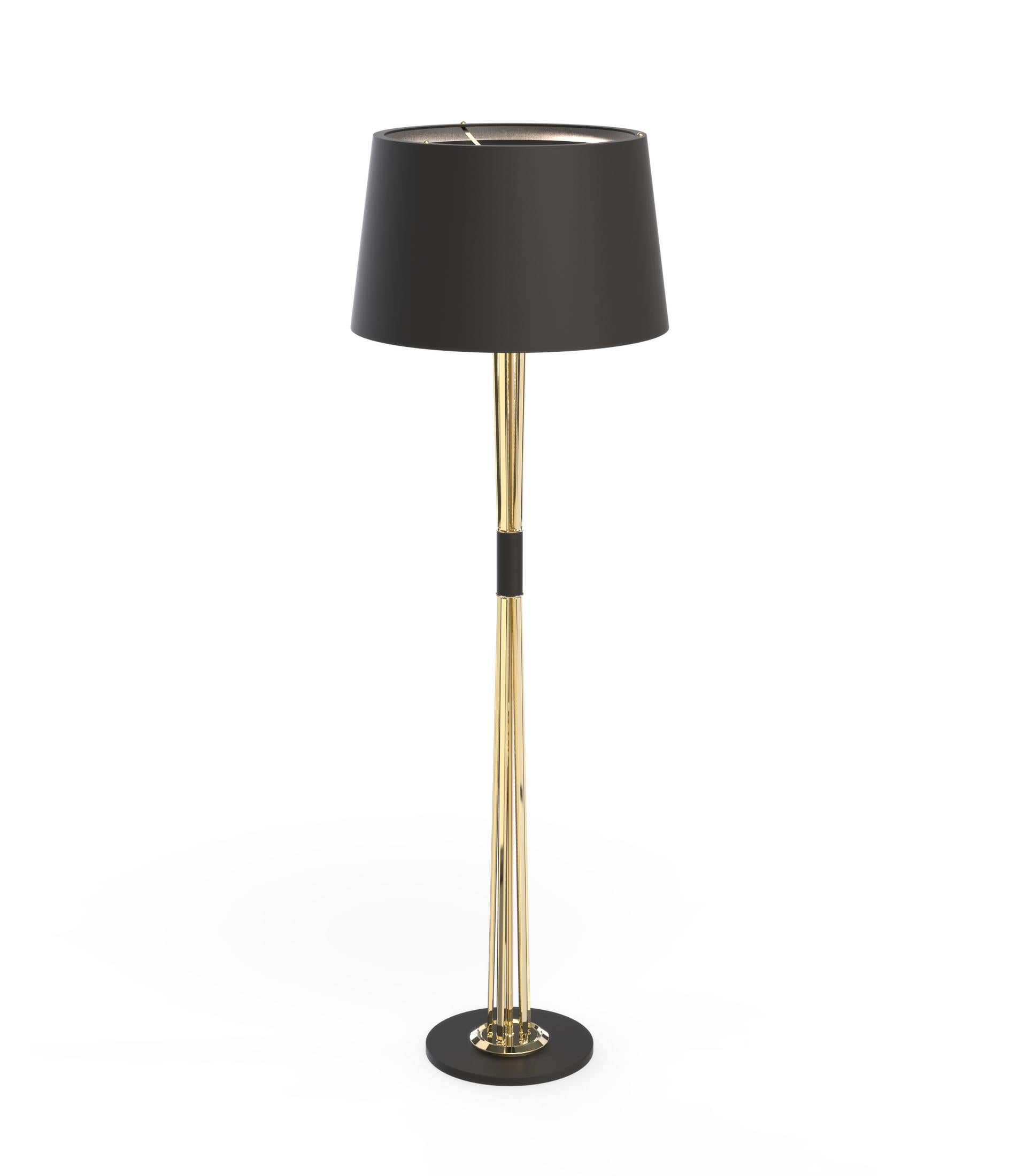 Inspired by the American jazz trumpeter, bandleader, and composer: Miles Davis, Delightfull has created a mid-century floor lamp that will bring back the sophistication and elegance of the 1950s. The black floor lamp has a vintage style that will