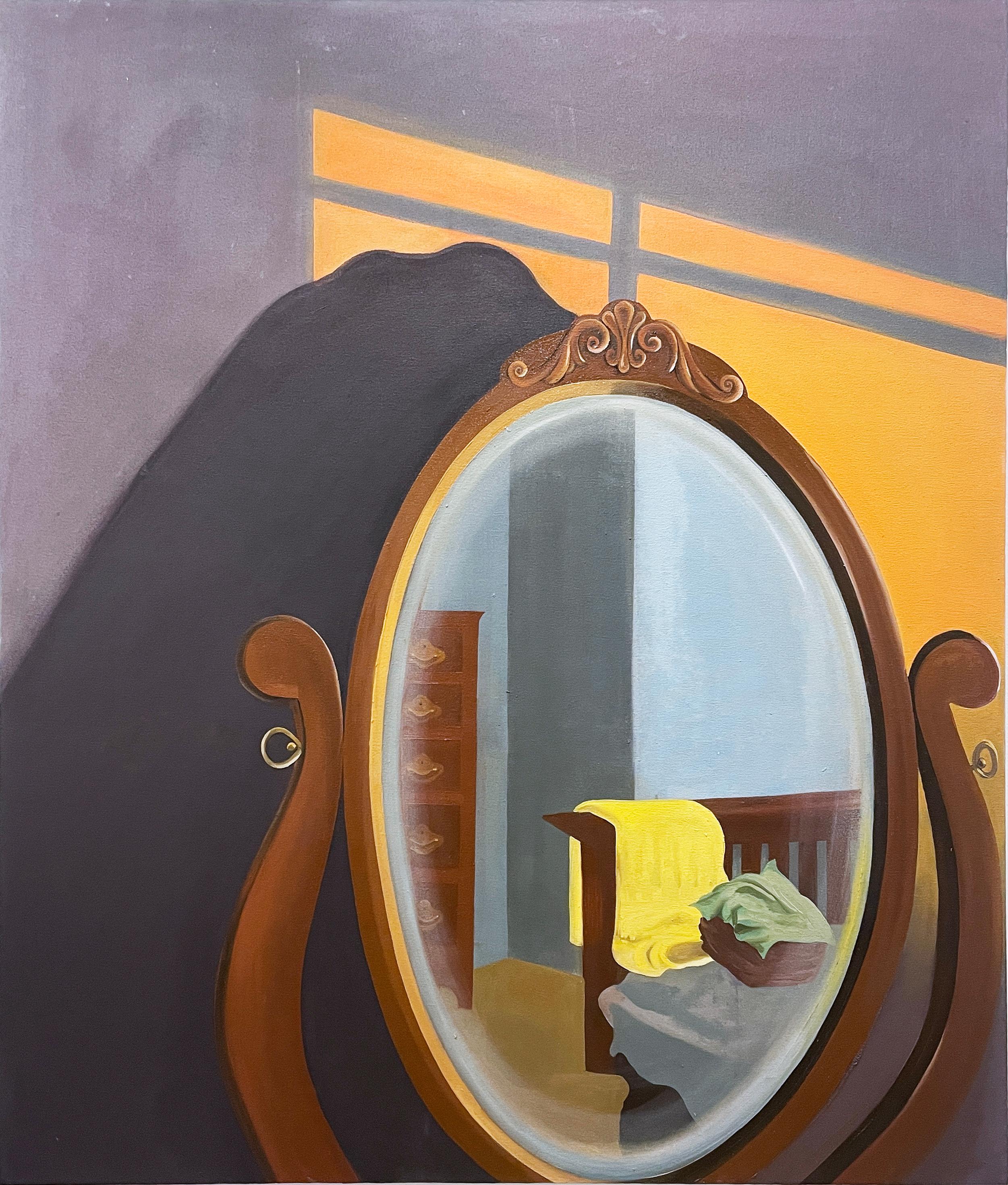 Dusk Portal (2022), oil painting, interiors, large scale, light study, purple