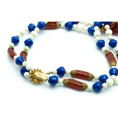 Delillo Vintage Glass Necklace, 70s