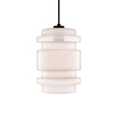 Lampada a sospensione moderna in cristallo soffiato a mano di Delinea, Made in USA