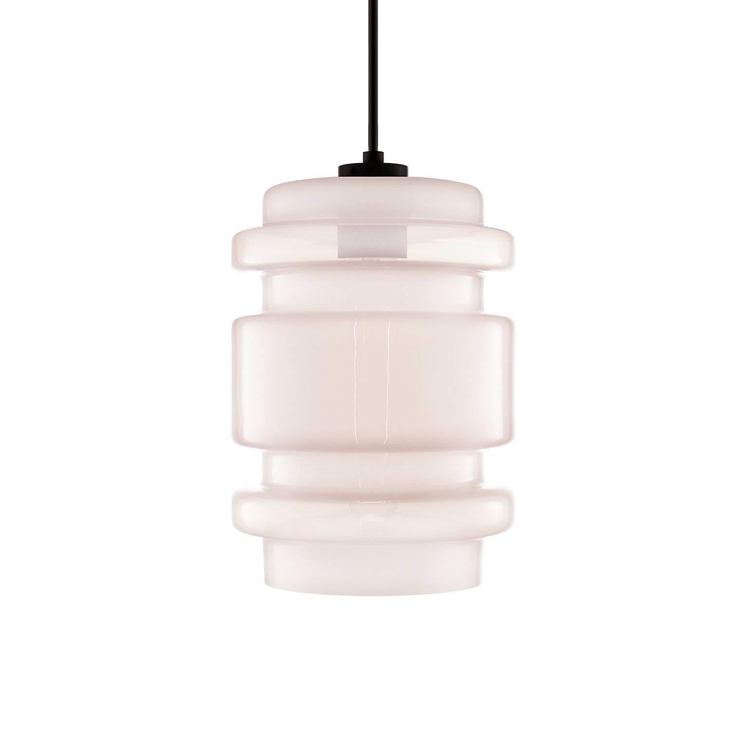 Unique to the Crystalline Series, the Delinea pendant light features a dynamic shape and vibrant colors. Pairs easily with the Trove, Axia, and Calla pendants that also comprise the Crystalline Series. Every single glass pendant light that comes