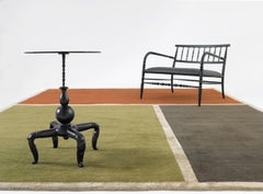 Delinear "Aerial" Tibetan Hand Knotted Wool and Silk Rug